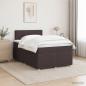 Preview: ARDEBO.de - Boxspringbett mit Matratze Dunkelbraun 120 x 200 cm Stoff