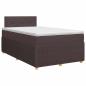 Preview: Boxspringbett mit Matratze Dunkelbraun 120 x 200 cm Stoff