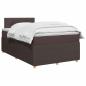 Preview: Boxspringbett mit Matratze Dunkelbraun 120 x 200 cm Stoff
