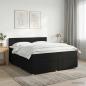 Preview: ARDEBO.de - Boxspringbett mit Matratze Schwarz 140 x 190 cm Stoff