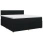 Preview: Boxspringbett mit Matratze Schwarz 140 x 190 cm Stoff