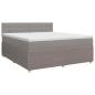 Preview: Boxspringbett mit Matratze Taupe 140 x 190 cm Stoff