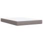 Preview: Boxspringbett mit Matratze Taupe 140 x 190 cm Stoff