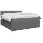 Preview: Boxspringbett mit Matratze Dunkelgrau 140 x 190 cm Stoff
