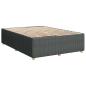 Preview: Boxspringbett mit Matratze Dunkelgrau 140 x 190 cm Stoff