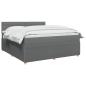 Preview: Boxspringbett mit Matratze Dunkelgrau 140 x 200 cm Stoff