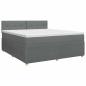 Preview: Boxspringbett mit Matratze Dunkelgrau 140 x 200 cm Stoff