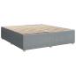 Preview: Boxspringbett mit Matratze Hellgrau 180 x 200 cm Stoff