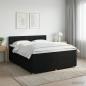 Preview: ARDEBO.de - Boxspringbett mit Matratze Schwarz 180 x 200 cm Stoff