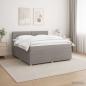 Preview: ARDEBO.de - Boxspringbett mit Matratze Taupe 180 x 200 cm Stoff