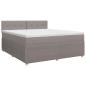 Preview: Boxspringbett mit Matratze Taupe 180 x 200 cm Stoff