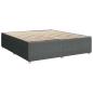 Preview: Boxspringbett mit Matratze Dunkelgrau 200 x 200 cm Stoff