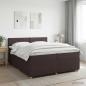 Preview: ARDEBO.de - Boxspringbett mit Matratze Dunkelbraun 200 x 200 cm Stoff