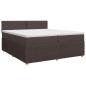 Preview: Boxspringbett mit Matratze Dunkelbraun 200 x 200 cm Stoff
