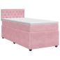 Preview: Boxspringbett mit Matratze mit Kopfteil Rosa 80 x 200 cm Samt