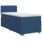 Preview: Boxspringbett mit Matratze mit Kopfteil Blau 90 x 200 cm Stoff