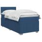 Preview: Boxspringbett mit Matratze mit Kopfteil Blau 90 x 200 cm Stoff