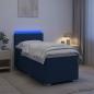 Preview: Boxspringbett mit Matratze mit Kopfteil Blau 90 x 200 cm Stoff