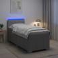 Preview: ARDEBO.de - Boxspringbett mit Matratze Hellgrau 90 x 200 cm Stoff