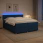 Preview: Boxspringbett mit Matratze mit Kopfteil Blau 200 x 200 cm Stoff