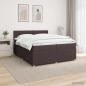 Preview: ARDEBO.de - Boxspringbett mit Matratze Dunkelbraun 200 x 200 cm Stoff