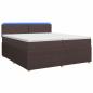 Preview: Boxspringbett mit Matratze Dunkelbraun 200 x 200 cm Stoff