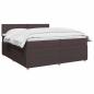 Preview: Boxspringbett mit Matratze Dunkelbraun 200 x 200 cm Stoff