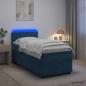 Preview: Boxspringbett mit Matratze mit Kopfteil Blau 80 x 200 cm Samt