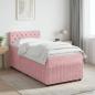 Preview: Boxspringbett mit Matratze mit Kopfteil Rosa 80 x 200 cm Samt