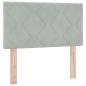 Preview: Boxspringbett mit Matratze Hellgrau 80 x 200 cm Samt