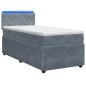 Preview: Boxspringbett mit Matratze Dunkelgrau 90 x 190 cm Samt