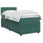 Preview: Boxspringbett mit Matratze Dunkelgrün 90 x 190 cm Samt