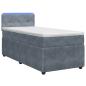 Preview: Boxspringbett mit Matratze Dunkelgrau 90 x 190 cm Samt