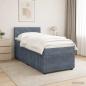 Preview: Boxspringbett mit Matratze Dunkelgrau 90 x 190 cm Samt