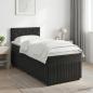 Preview: ARDEBO.de - Boxspringbett mit Matratze Schwarz 90 x 190 cm Samt