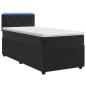 Preview: Boxspringbett mit Matratze Schwarz 90 x 190 cm Samt