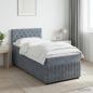 Preview: Boxspringbett mit Matratze Dunkelgrau 90 x 200 cm Samt