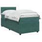 Preview: Boxspringbett mit Matratze Dunkelgrün 90 x 200 cm Samt