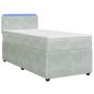 Preview: Boxspringbett mit Matratze Hellgrau 90 x 200 cm Samt