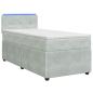 Preview: Boxspringbett mit Matratze Hellgrau 100 x 200 cm Samt