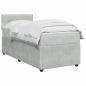 Preview: Boxspringbett mit Matratze Hellgrau 100 x 200 cm Samt