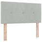 Preview: Boxspringbett mit Matratze Hellgrau 100 x 200 cm Samt