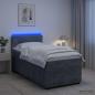 Preview: ARDEBO.de - Boxspringbett mit Matratze Dunkelgrau 100 x 200 cm Samt
