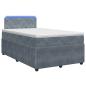 Preview: Boxspringbett mit Matratze Dunkelgrau 120 x 200 cm Samt