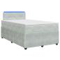 Preview: Boxspringbett mit Matratze Hellgrau 120 x 200 cm Samt