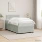 Preview: Boxspringbett mit Matratze Hellgrau 120 x 200 cm Samt