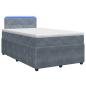 Preview: Boxspringbett mit Matratze Dunkelgrau 120 x 200 cm Samt