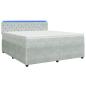 Preview: Boxspringbett mit Matratze Hellgrau 140 x 190 cm Samt