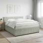 Preview: Boxspringbett mit Matratze Hellgrau 140 x 190 cm Samt