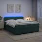 Preview: Boxspringbett mit Matratze Dunkelgrün 140 x 190 cm Samt
